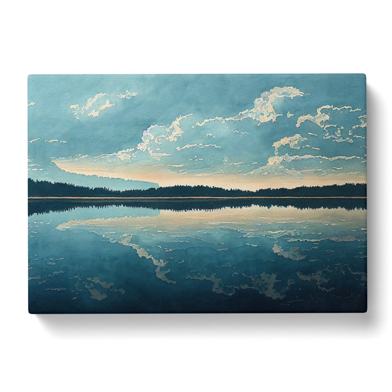Idyllic Lake - Wrapped Canvas, 50cm H x 76cm W x 3cm D