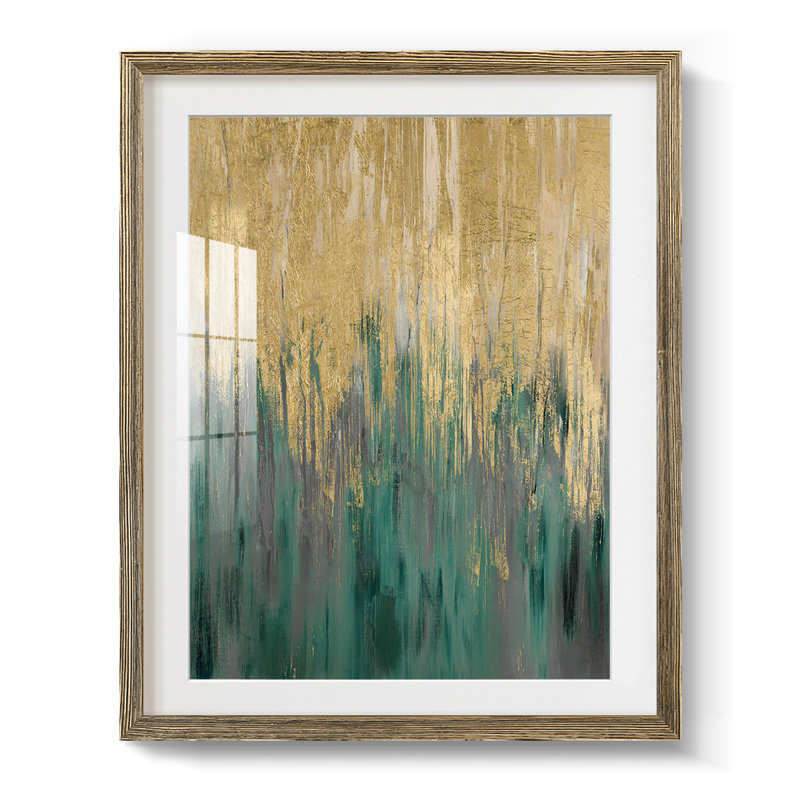 «Floating By I», reproduction encadrée, Blanc, Papier avec cadre noyer