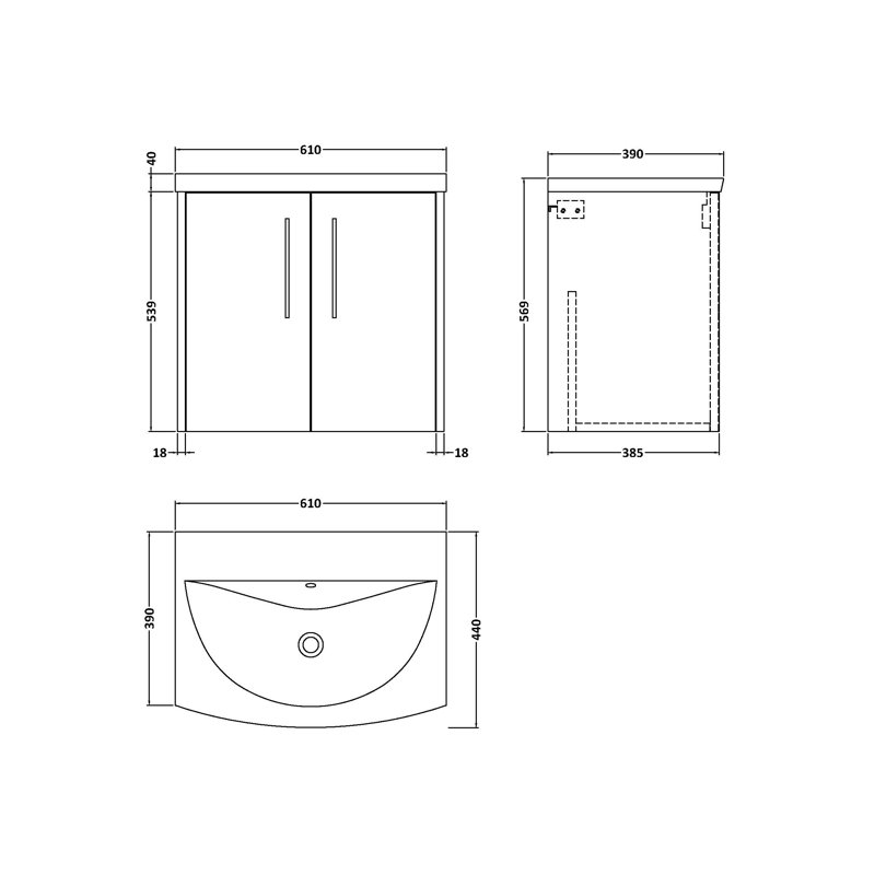 Juno Single Bathroom Vanity with Integrated Vitreous China Basin, Electric Blue