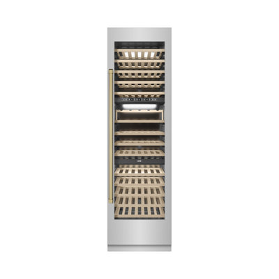 ZLINE Autograph 24 in. 12.4 cu. ft. Triple Zone 100 Bottle Column Wine Cooler and Accents | Fridge.com