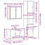 3 Piece Bathroom Furniture Set Engineered Wood-1508332343