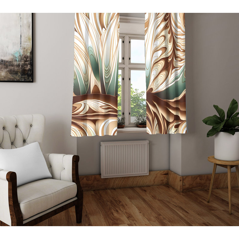 Paire de rideaux semi-transparents Aidelis, L 20 po x L 52 po