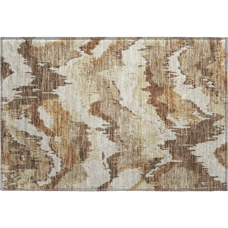 Premium Machine Washable Prisco Chocolate Rug