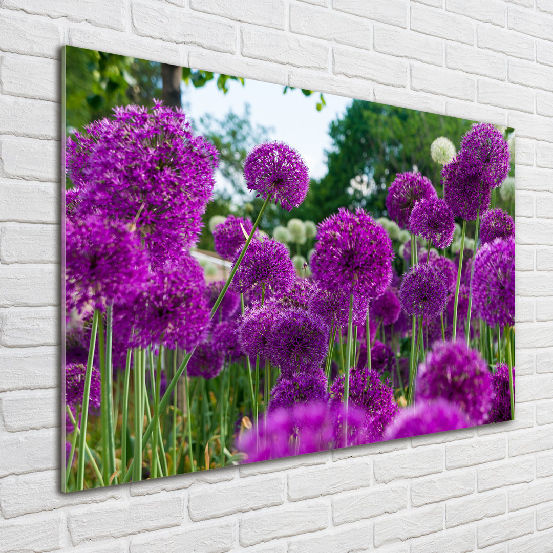 Garlic Flowers - Unframed Art Prints on Glass