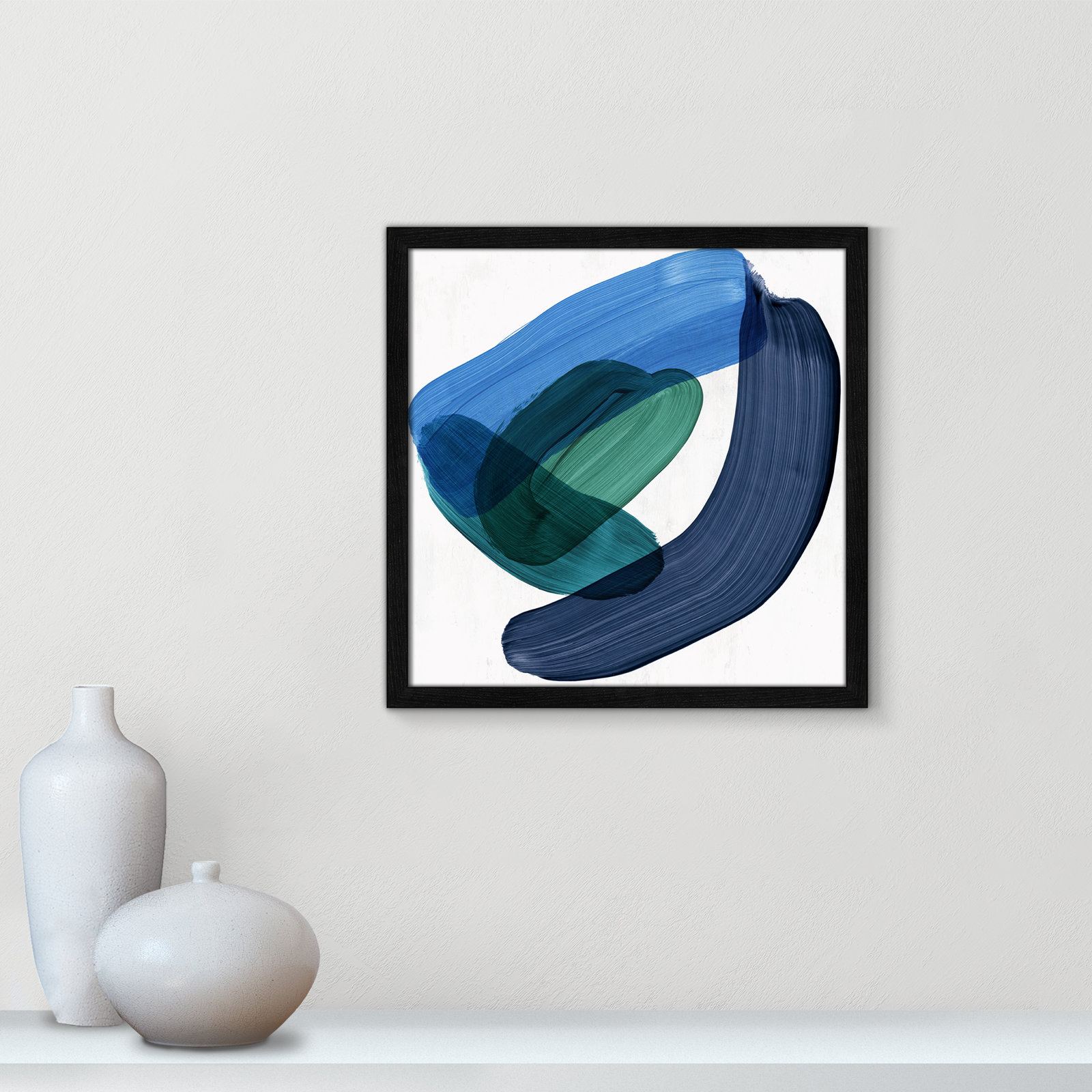 Smooth Bend II, 17" H x 17" W x 0.75" D, Black