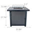 Square Concrete Propane Smokeless Fire Pit Table