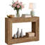 Console de couloir de style campagnard de 47 po, table d'entrée vintage minimaliste avec tablettes ouvertes - canapé de rangement en bois derrière le canapé-661875354