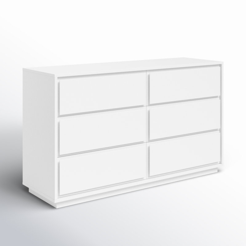 Carson Fully Assembled 6-Drawer Sideboard, White