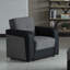 Fauteuil convertible en cuir avec rangement Ferrara-86833903