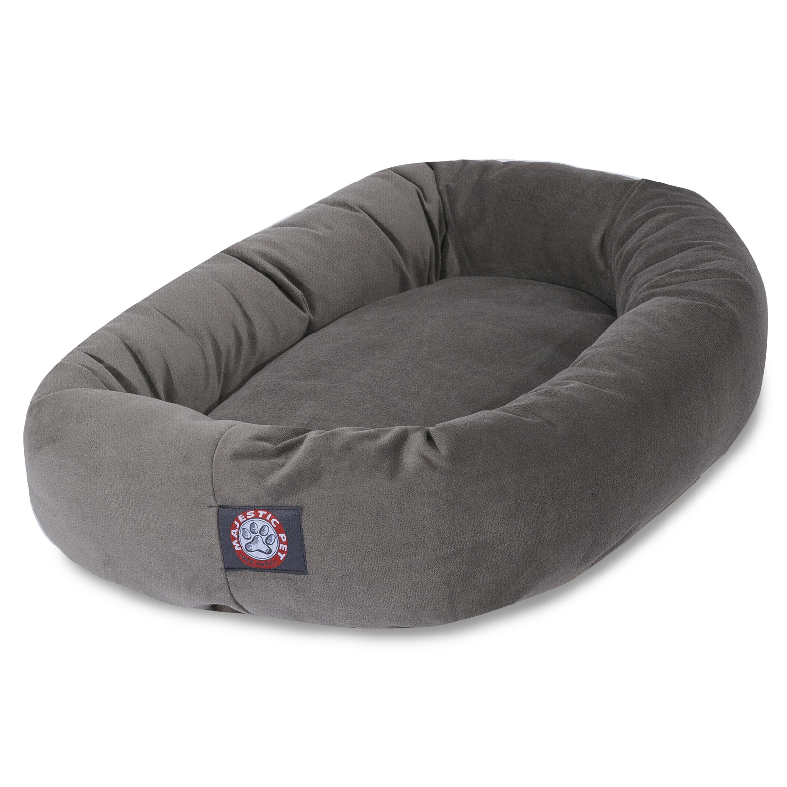 Bolster Pet Bed, Small (19" W x 24" D x 7" H), Gray