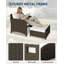 Ensemble de conversation de patio 5 pièces avec repose-pieds caché-1240948944
