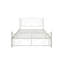 Base de lit en métal blanc - Tête de lit double robuste et stable facile à assembler sans sommier
