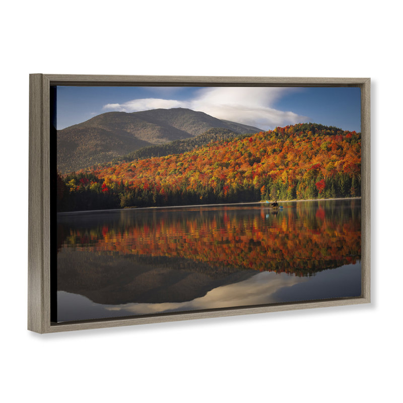 Cadre flottant Reflecting Autumn, H 21 po x l 31 po, Cadre flottant orme Montalcino
