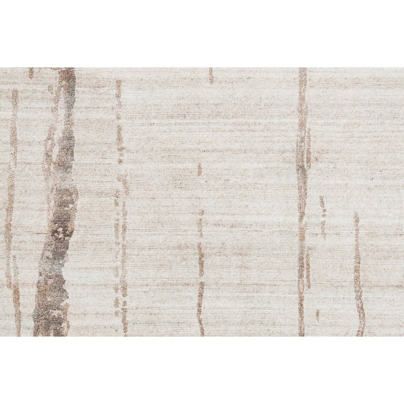 Tapis beige et naturel de haute qualité noué à la main, Rectangle de 5 pi x 8 pi