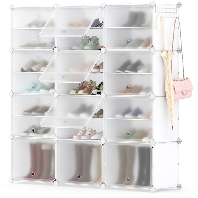 48 Pair Stackable Shoe Storage Cabinet