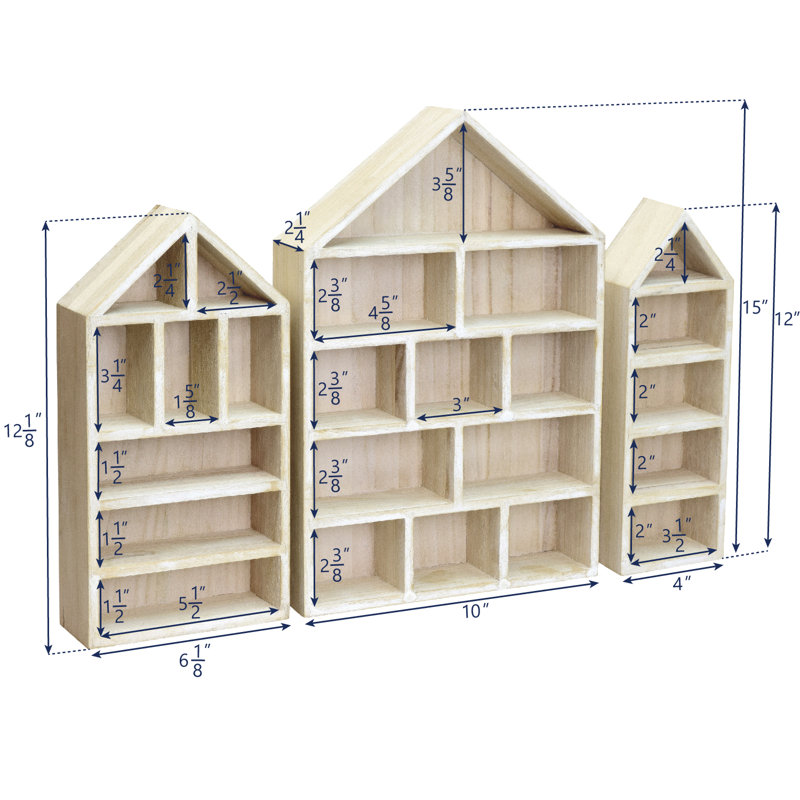 Reinold 15 Piece Cube Shelf, White