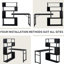 Table de coin en L pour bureau personnel, 5 tablettes, construction, bureau d'ordinateur de couleur noire avec bibliothèque, et métal, noir, conception rotative, verrouillable, espèces peu encombrantes