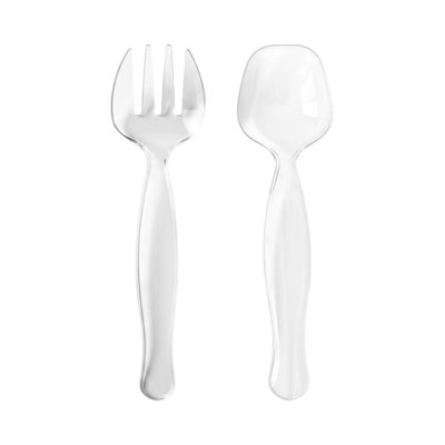 Clear Disposable Plastic Serving Flatware Set - 150 Pairs