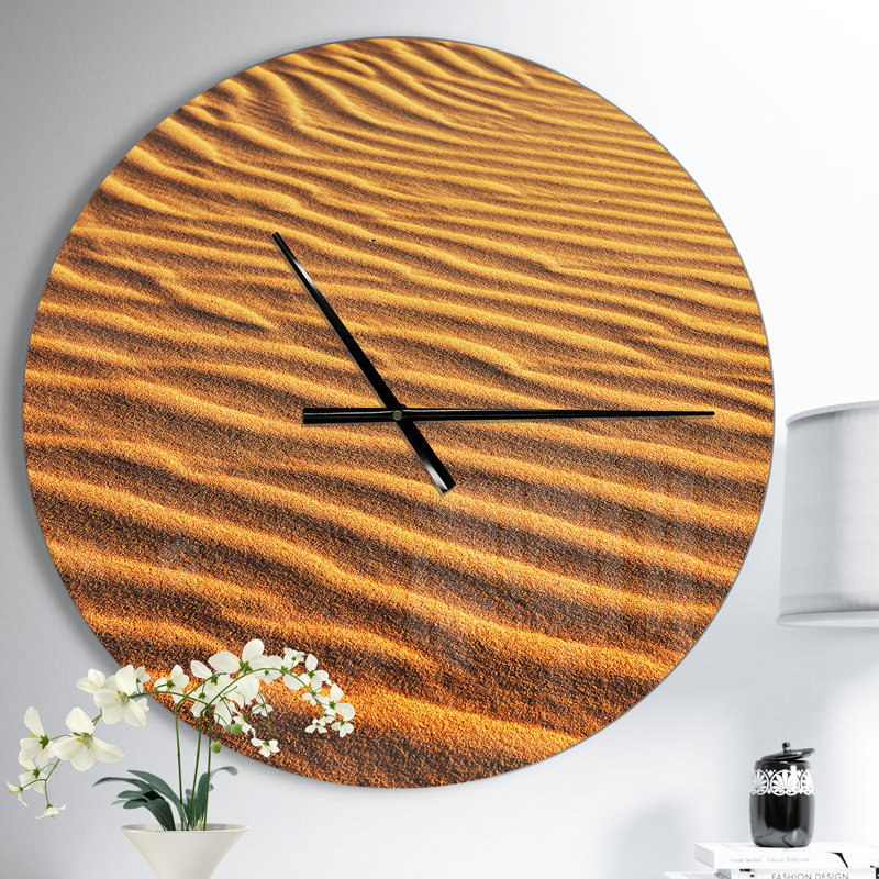 Beautiful Sand Desert Dunes - Horloge murale moderne, Surdimensionné