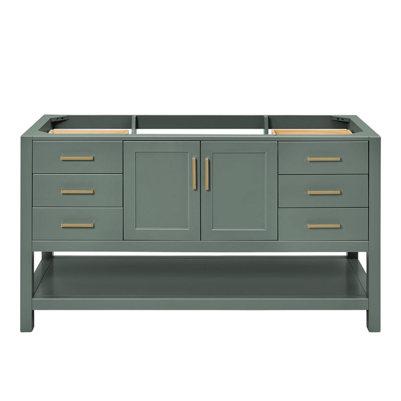 Base de meuble-lavabo simple 60 po Pawley, Vert rétro