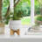 Carved Ceramic Outdoor Planter on Stand for Indoor Home Decor - Modern Flower Pot Tabletop Accent Planter for Living Room or Office-1166807721-1110457960