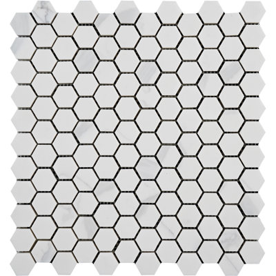 Carreau de mosaïque en pierre reconstituée pour mur et plancher 1 po x 1 po
