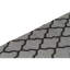 Tapis noir / gris en polyester noué à la main de conception unique 6 pi x 9 pi