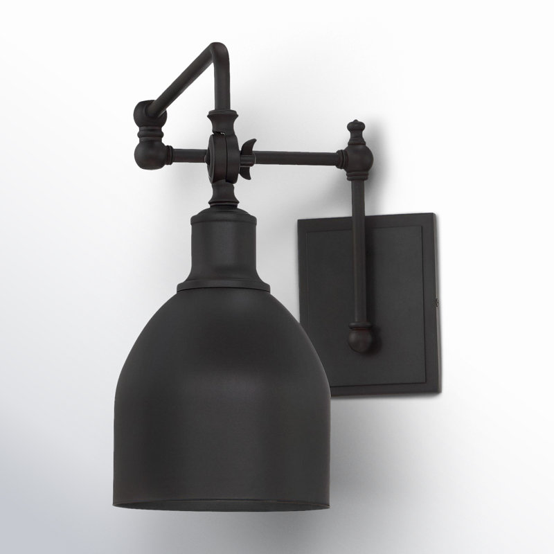 Seraphine Steel Swing Arm Sconce - Adjustable Light