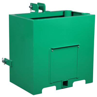 Heavy Duty 3-Point Tractor Ballast Box – 800 lbs Capacity, 5 cu.ft Volume, Steel Construction, Standard 2" Hitch Receiver – Enhances Stability & Protection for Category 1 Sub-Compact Tractors