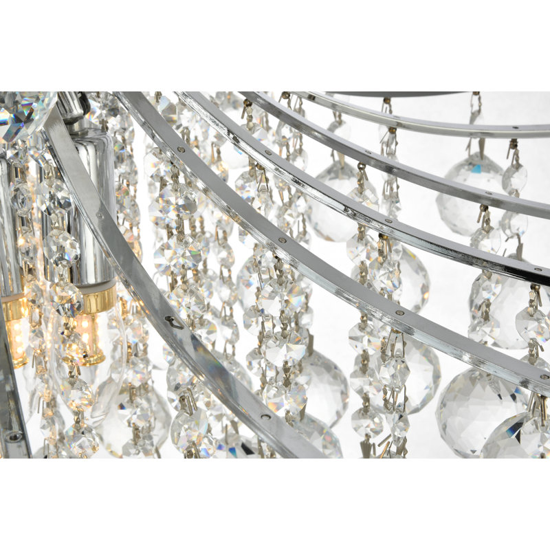 Stoller 10-Light Crystal 2-Tier Empire Chandelier, Chrome, 19"