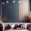 Lampe de plancher élégante et luxueuse à têtes multiples de style moderne 1Pc avec des têtes incrustées de cristal rayonnant et des tiges métalliques pour le salon