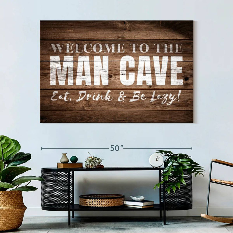 «Man Cave», impression sur toile, H 34 po x l 51 po x P 1,25 po