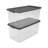 Sterilite 200 Quart Clear Stackable Latching Storage Box Container, Grey, 6 Pack