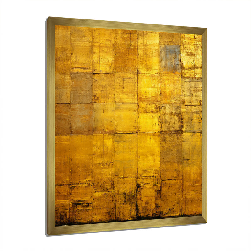 Ancienne opulence rétro or abstrait I - peinture abstraite, impressions d'art mural, H 40 po x l 30 po x P 1,5 po