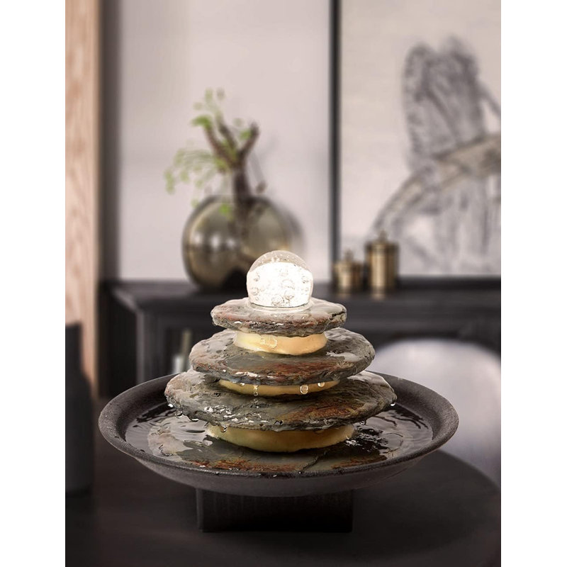 Fontaine de bureau à cascade Feng Shui