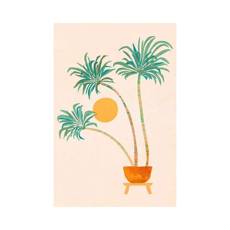 «So Cal Palms» par Modern Tropical, reproduction d'art sur toile tendue, H 12 po x l 8 po x P 0,75 po