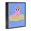 Giclée encadrée de chat Summer Pool Float, design par Krissy Mast-260778754-260778752