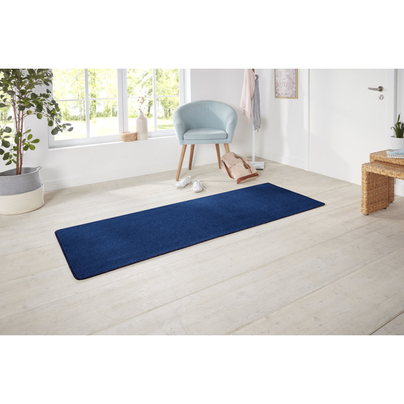 Nasty Tufted Dark Blue Rug, Runner 80 x 300cm