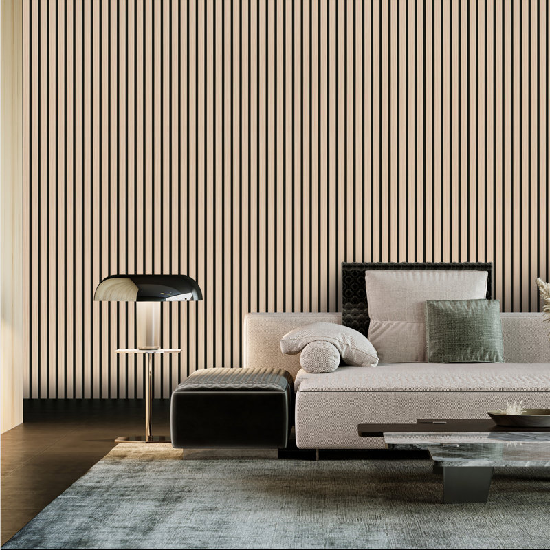 Panneaux muraux en bois 47,2 "x 23,7", panneaux insonorisants décoratifs pour murs et plafonds, panneaux muraux en bois à lattes 3D