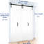 CHIC Mode Doors Porte de grange pliante double à panneaux creux de 72 po x 84 po avec quincaillerie double avec quincaillerie-116615763-97771149
