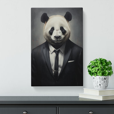 Panda In A Suit - No Frame Print