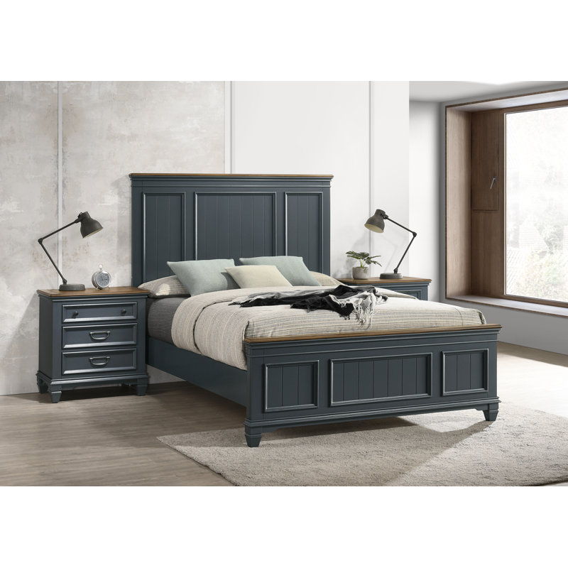 Ensemble de chambre à coucher 3 pièces Semaj, Grand, Bleu