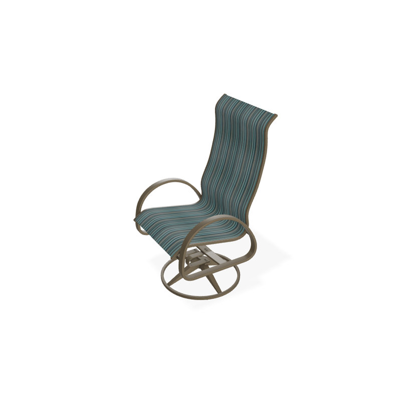 Fauteuil de patio pivotant Hiraku, Bois de plage texturé, Vignoble