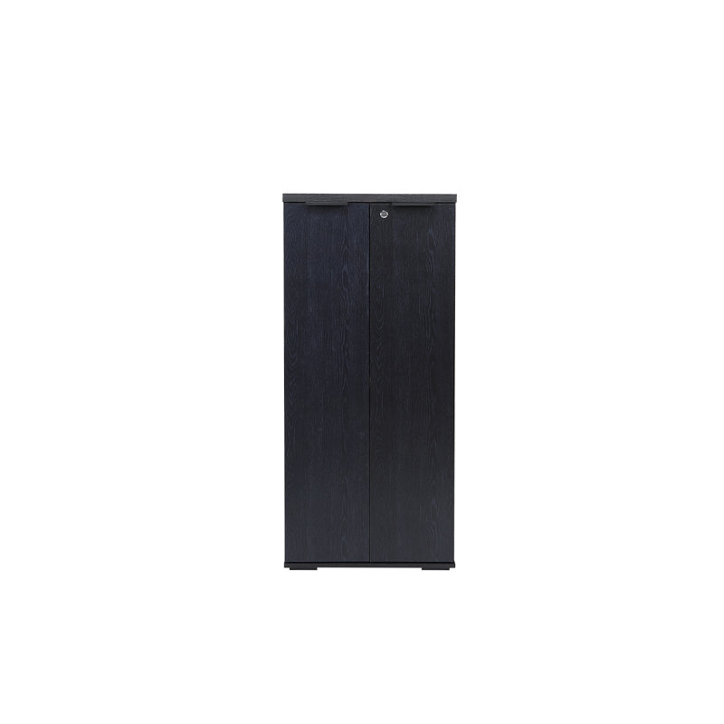 Armoire de rangement verrouillable 21,65 po Ebern Designs Saravia - 3 tablettes, 2 portes pour garde-manger, bureau et buanderie