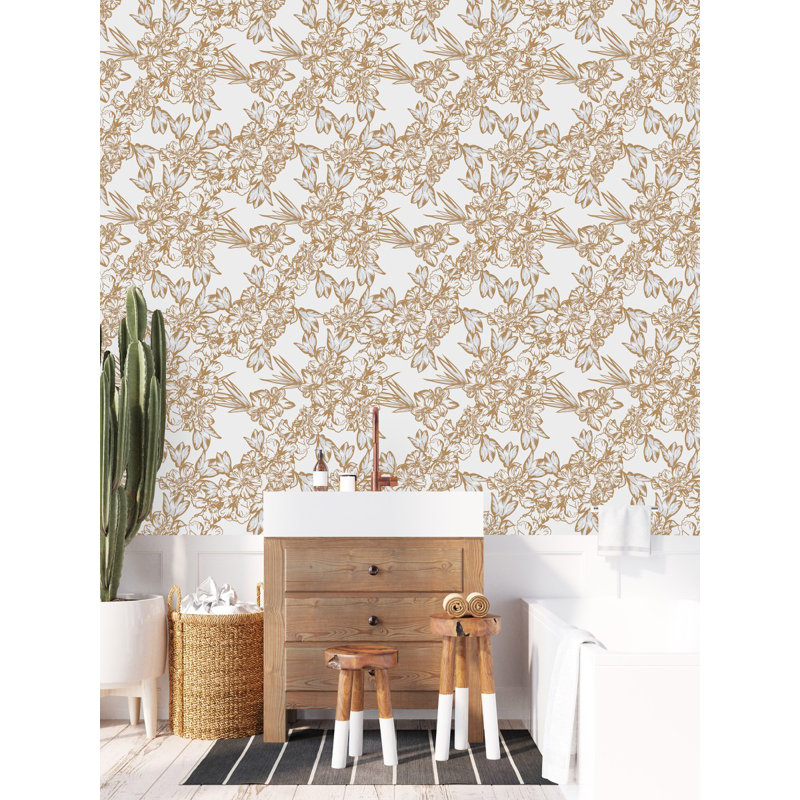 Floral Tile, 2.08' W x 10.42' L