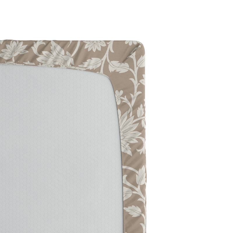 Microfiber Floral Fitted Sheet, Full Fitted Sheet