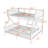 Metal Bunk Bed with Guardrails, Shelves, and Modern LED Lighting-1341997406