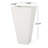 Modern 13" Cast Stone Outdoor Planter, White - Transform Your Patio Matte Planter Add Beauty To Backyard-637119