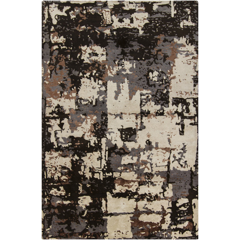 Rupec Brown & Black Abstract Area Rug, 9' x 13'