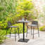 Yasser Square Steel Outdoor Bar Table - 65 cm W 65 cm D-1415917441